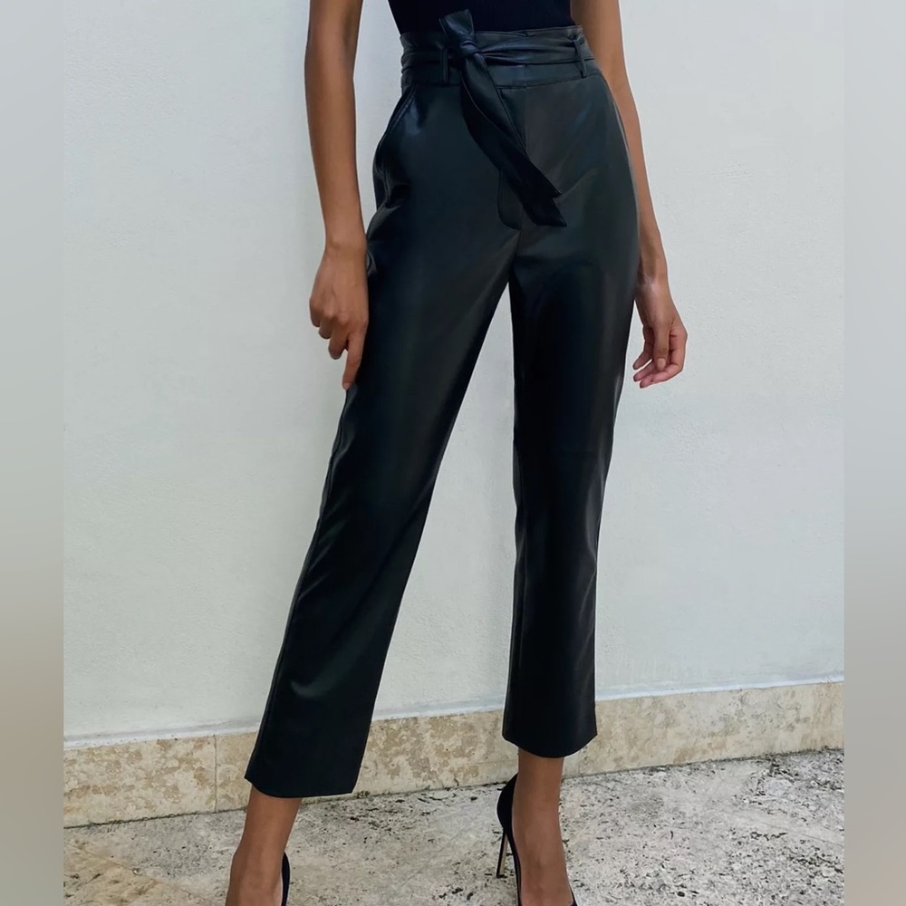 Babton Vegan leather belted pant - please read!